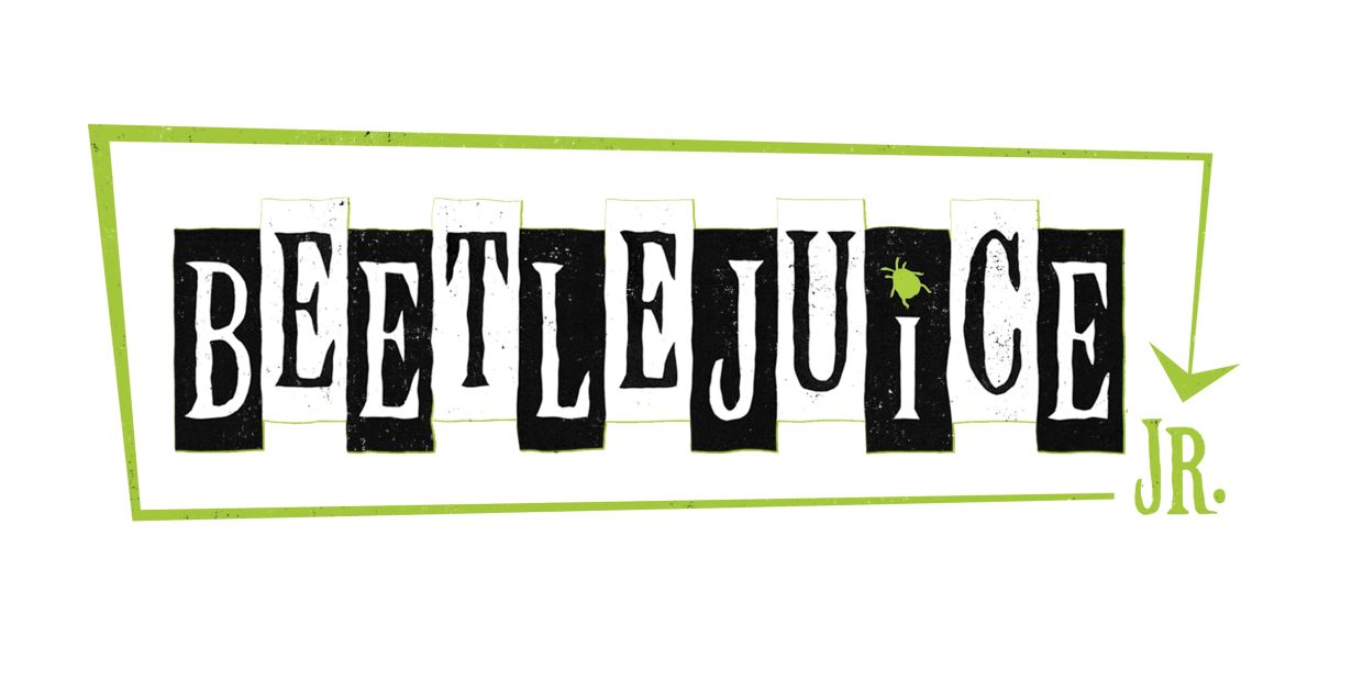 Logo for Beetlejuice Jr. musical theater.