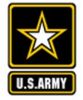 U.S. Army emblem with a white star on a black and yellow background.