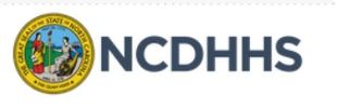 Logo of North Carolina Department of Health and Human Services.