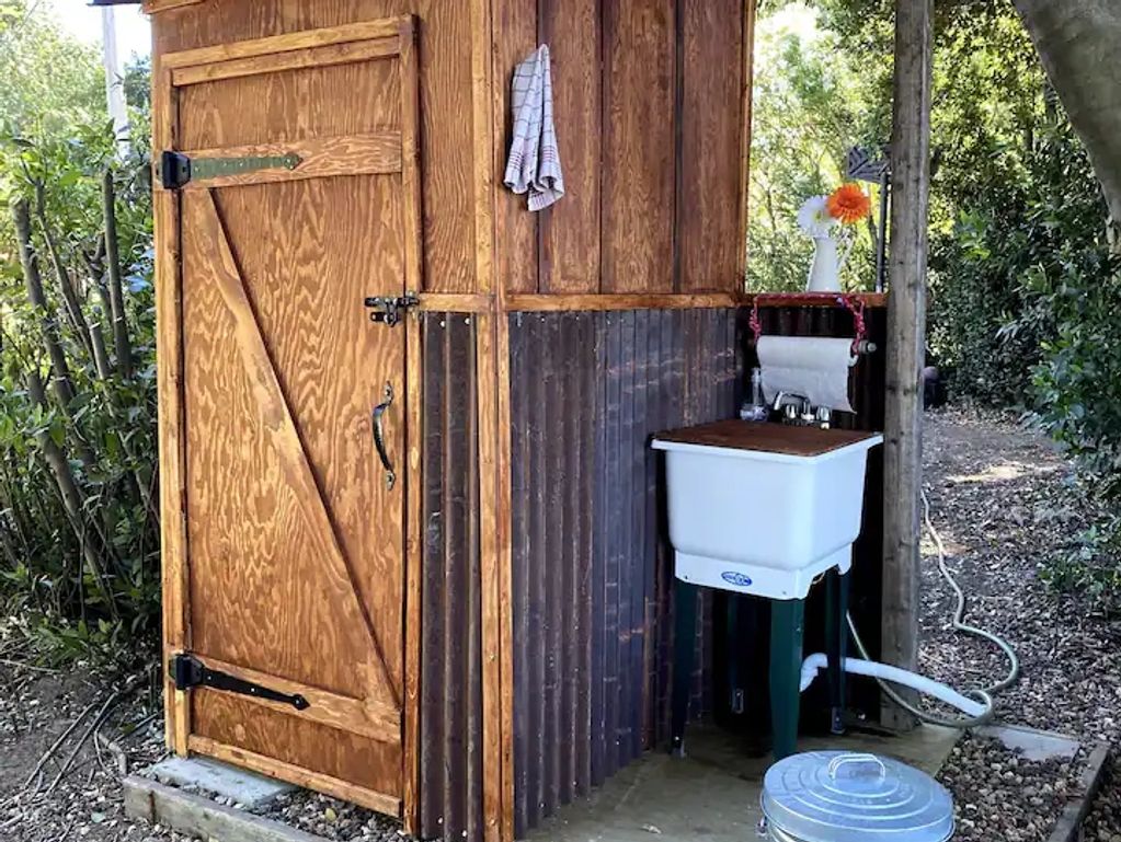 The Compositing Toilet in the Orchard.