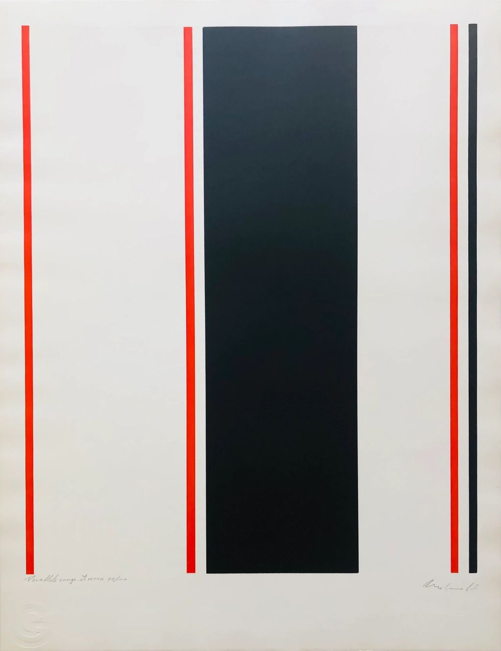 Guido Molinari - Parallèle Rouge Noir