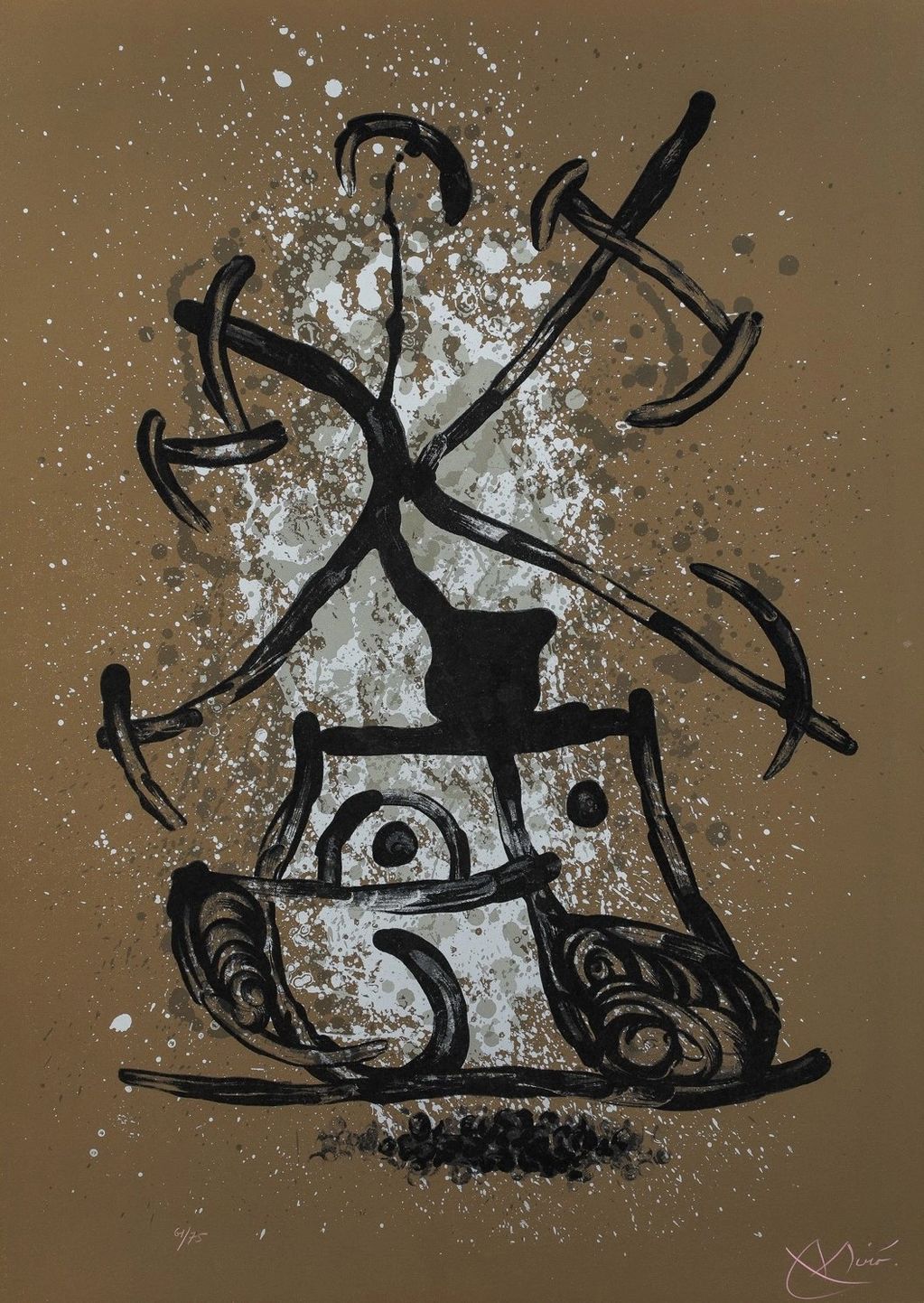 Joan Miró 
L'entraineuse brun
Bibliographie : F. Mourlot, P. Cramer, Miró Lithographe, n°546