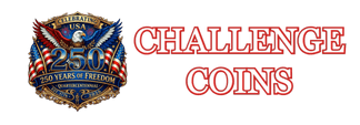 America 250 
Challenge Coins