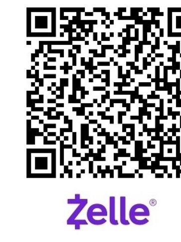 QR code with Zelle logo below it.