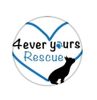 Logo of 4ever Yours Rescue with a heart and a cat silhouette.
