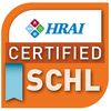 HRAI Certified SCHL logo with a badge design.