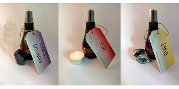 Bottles of Elemental Mists: Clear and Grounded, Fire and Earth