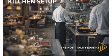 Chef working in a modern kitchen setup.