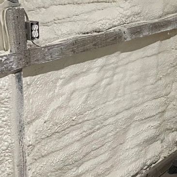 Spray foam insulation in a pole barn