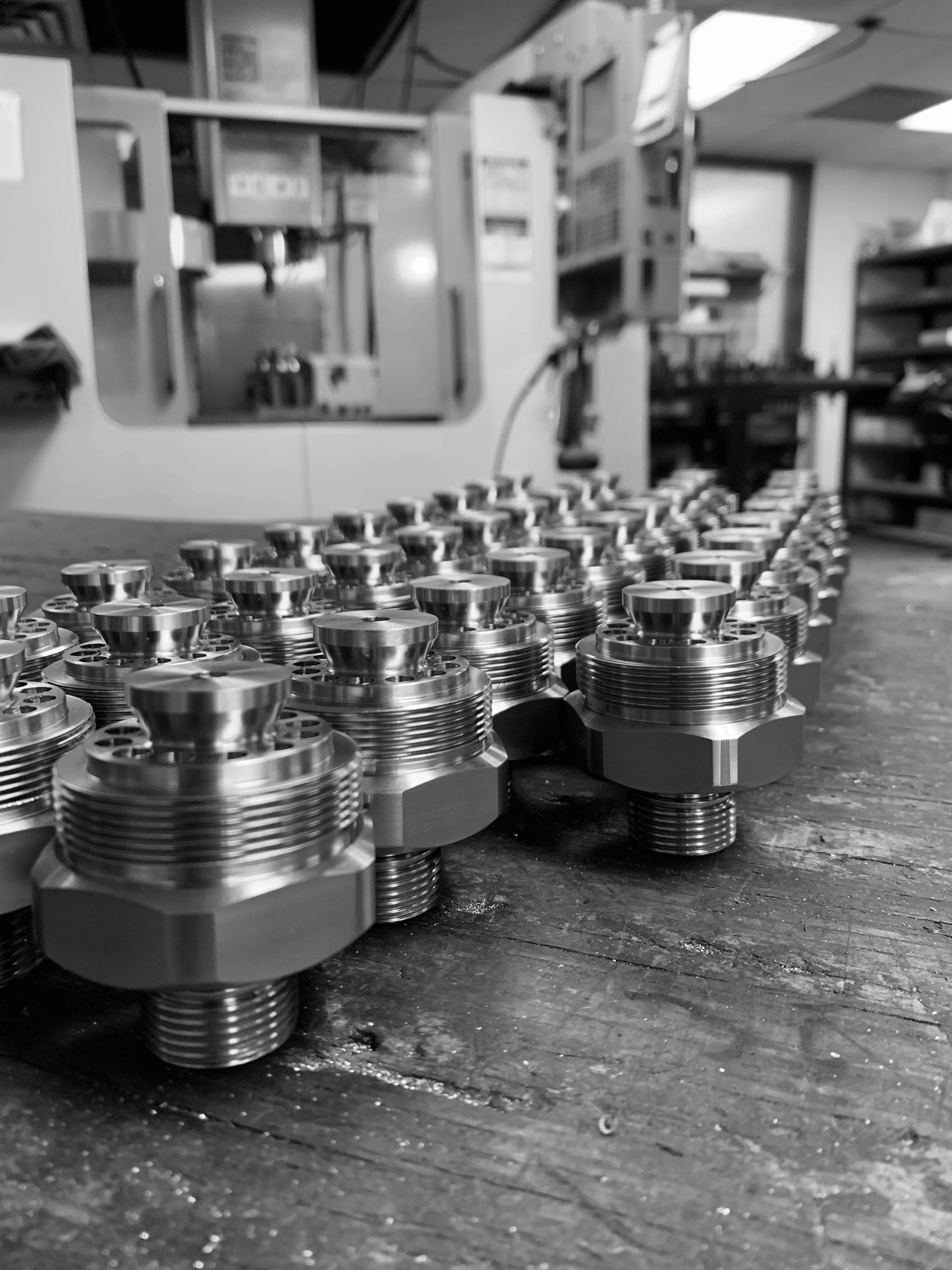 stainless steel turned mixing nozzles on Haas ST