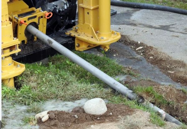 Professional staff completing crucial water line break repair in Indianapolis, IN.