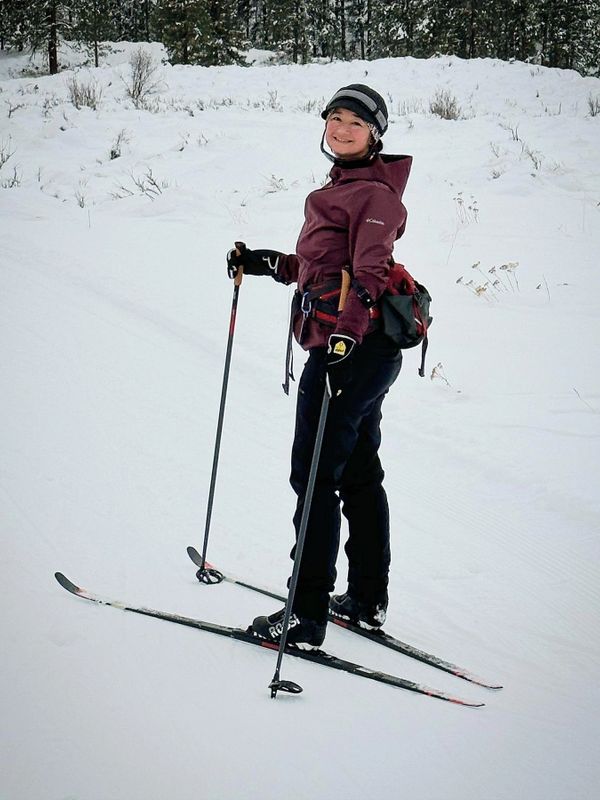 Nordic skiing in Winthrop, WA.