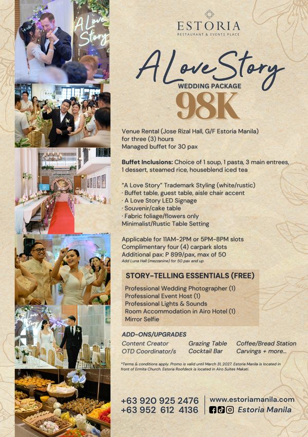 A Love Story Wedding Package 2026