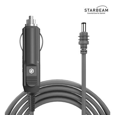 Starlink Mini dish direct from a cigarette light socket in a vehicle or portable power station. 