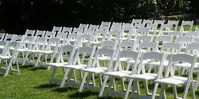 chair rental, folding chair, chair rentals. 