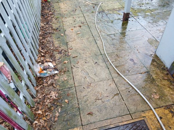 Before — Patio Cleaning Hassocks
Moss, algae, and built-up dirt had left this patio stained.