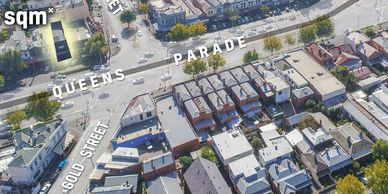 Aerial Image of Melbourne by Hewett Commercial - North Fitzroy and Queens Parade. 