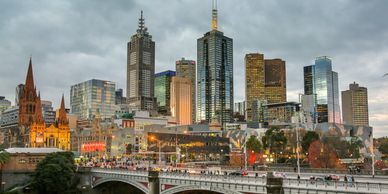 Melbourne CBD from Hamer Hall in Southbank on Hewett Commercial 