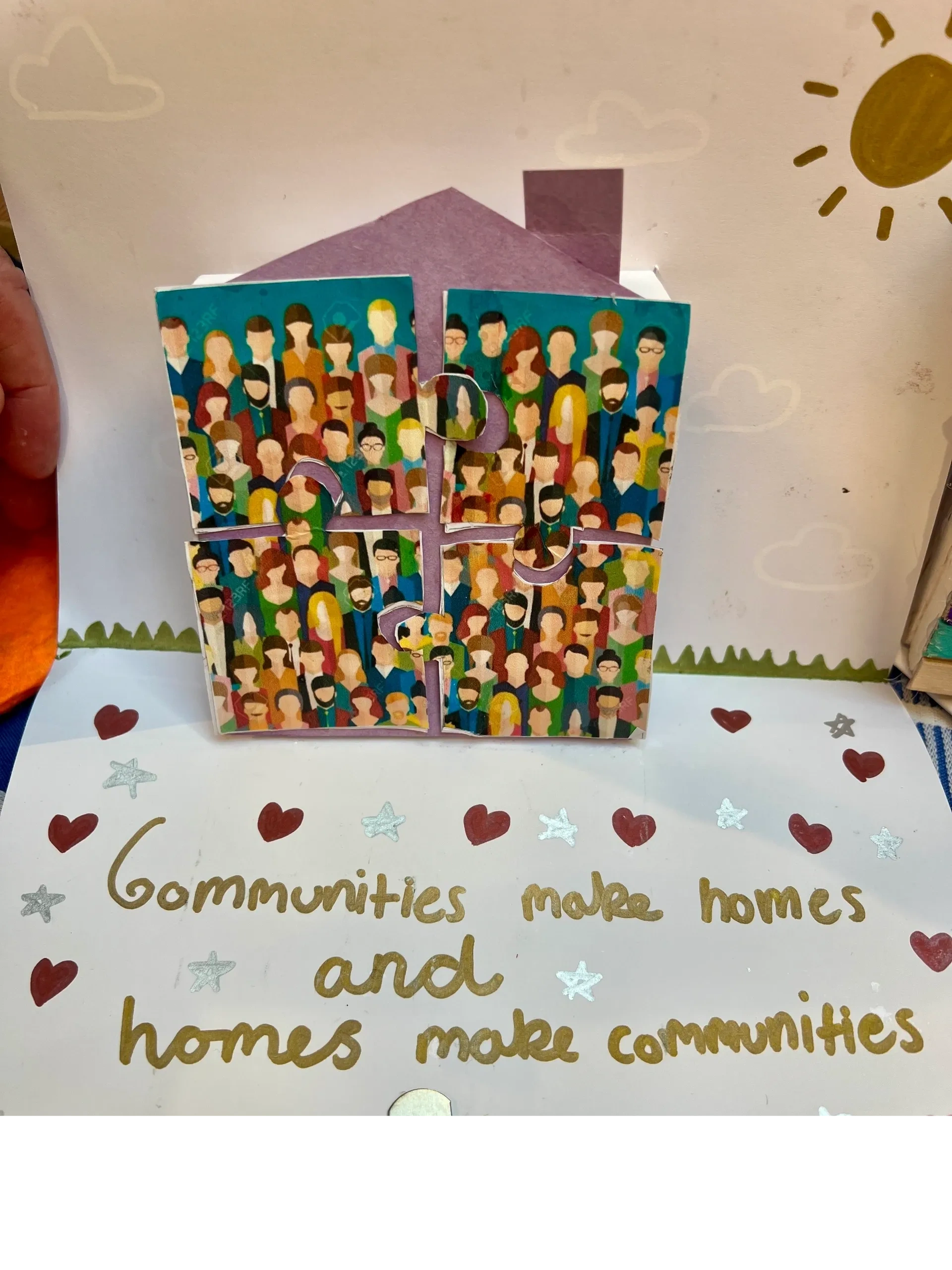 Artwork by Alderman Peel High School Students at Homes for Wells' 20th Anniversary Exhibition 'Home'