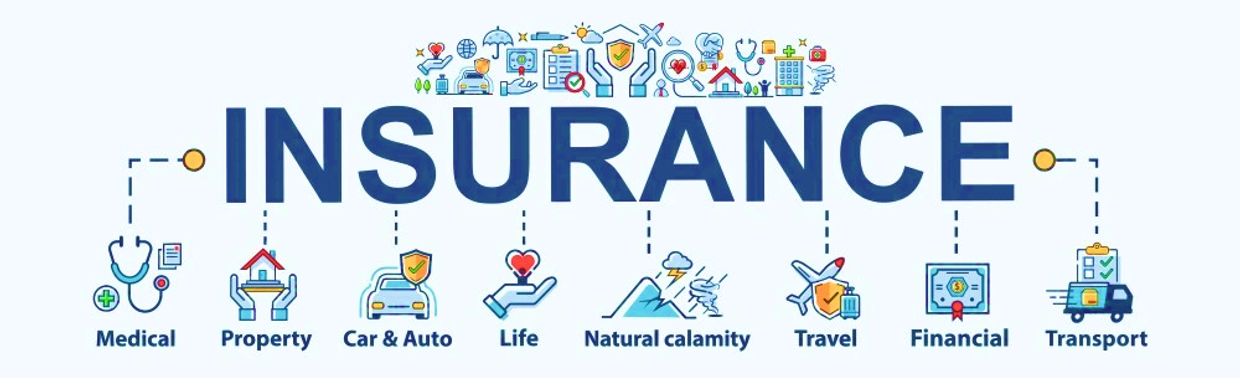 Insurance for 
- Mediclaim
- Personal Accident Cover
- Property
- Vehidle
- Overseas Travel