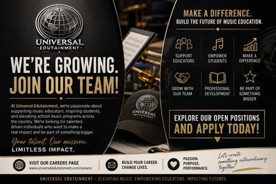 Universal Edutainment hiring to grow music education, empowering educators and students.
