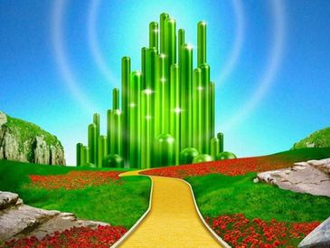 Yellow brick Road backdrop - Emerald city 