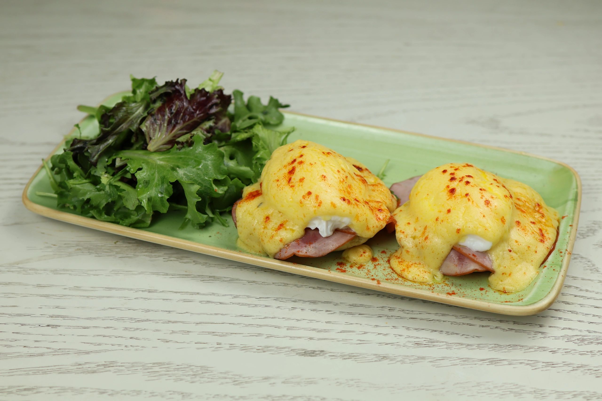 The Coco Benny with Canadian Bacon