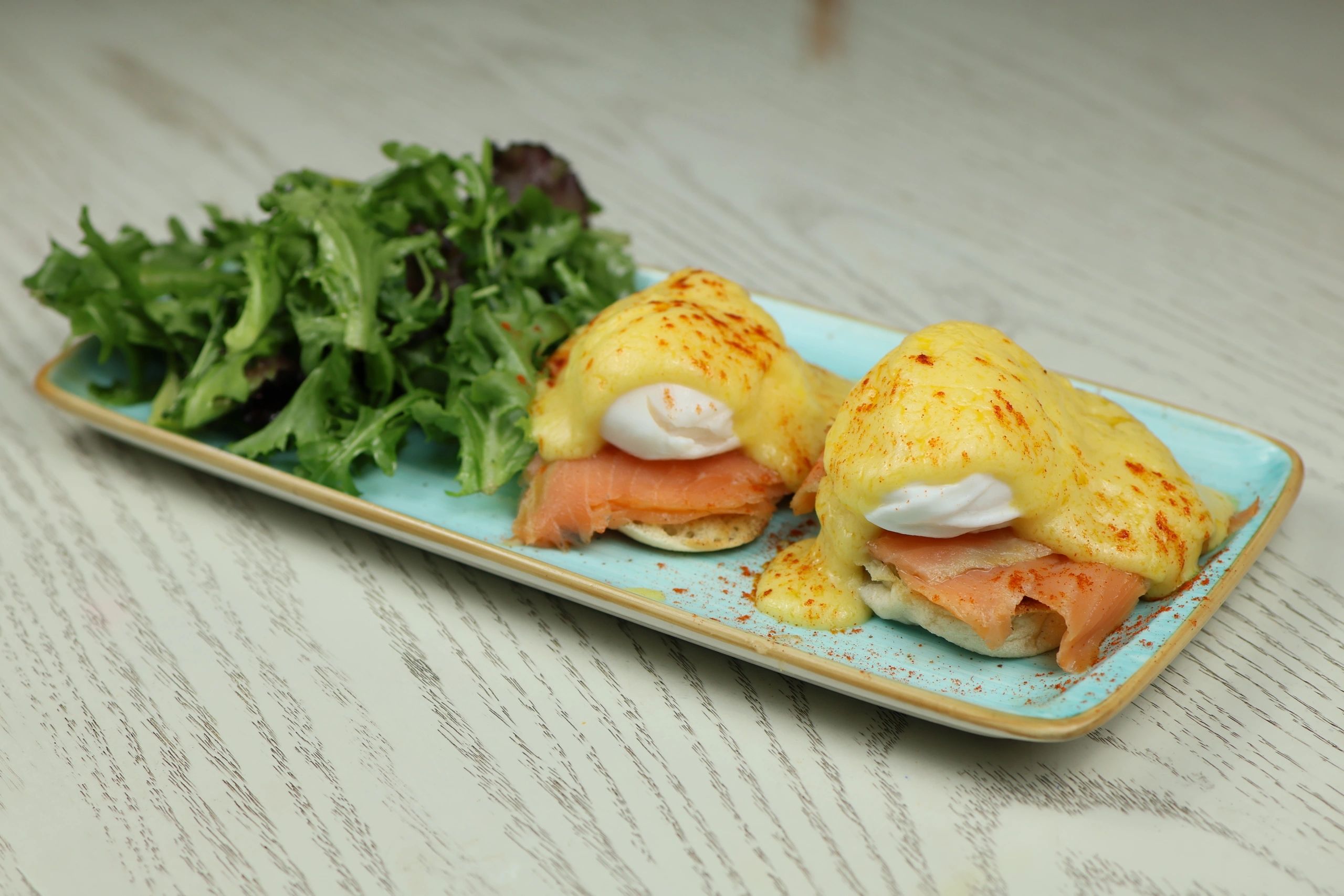 The Coco Benny with Smoked Salmon