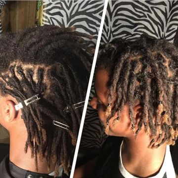 Dred locs retwist at the root for a client created by Lady E's Mobile Hair Experience