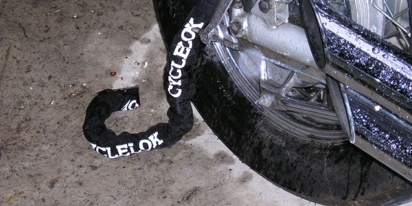 Installed Motorcycle Security Ground Anchor 