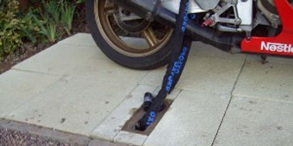 Motorbike Security Ground Anchor installation