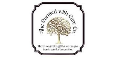 Logo of The Curated With Care Co. with a tree illustration.