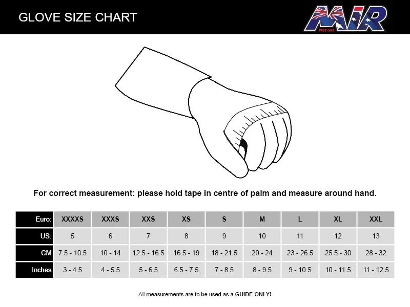 GLOVE SIZE CHART