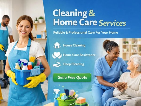 Professional cleaning and home care services with friendly staff and free quotes.