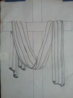 Drawing of Cross and Drape