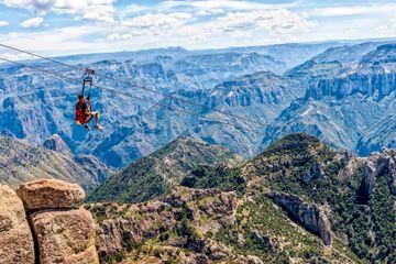 ziprider across Copper Canyon, Mexico