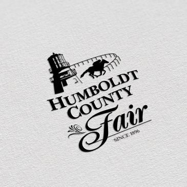 Logo for Humboldt County Fair featuring a horse and lighthouse.