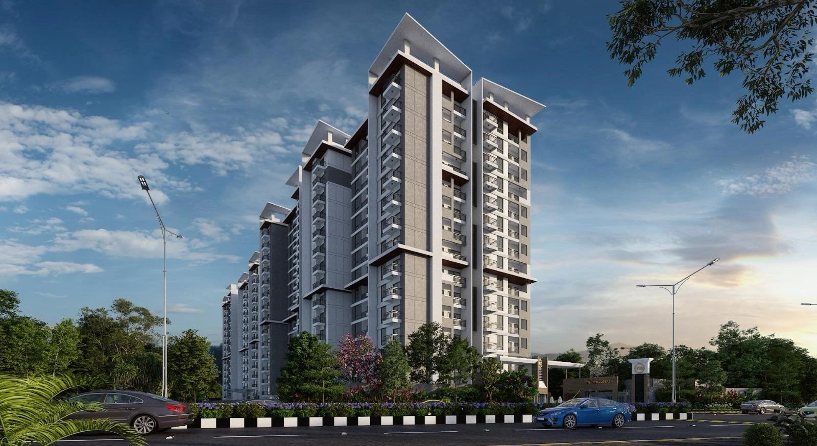 Main Elevation of TG Legacy situated in Gattahalli, Rayasandra Circle close to Hosa Road Bengaluru