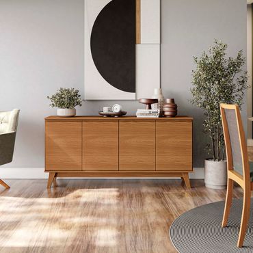 Aparador Buffet Kappesberg 4 Portas Canela 156cm
Referência: R262-CN5