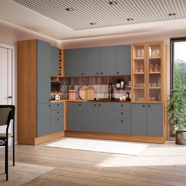 Cozinha Modulada Pixel Kappesberg 100% MDP Canela/Cinza Sagrado 456cm
Referência: CB1354-CNCZS
