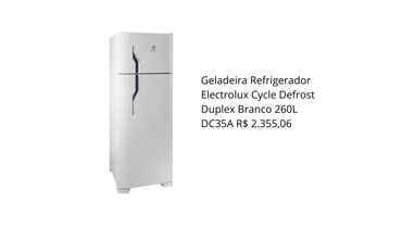 Electrolux Loja Oficial Geladeira Refrigerador Electrolux Cycle Defrost Duplex Branco 250 Litros