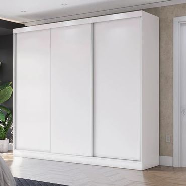 Guarda-Roupa Casal 100% MDF Kappesberg 3 Portas de Correr 8 Gavetas Branco
Referência: M583-BR
