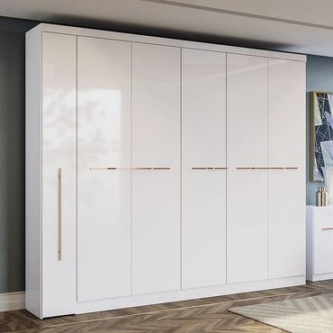 Guarda-Roupa Casal Kappesberg 6 Portas 6 Gavetas Branco
Referência: F546-BR
