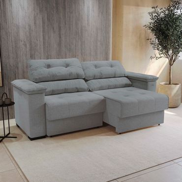 Sofá Retrátil Kappesberg Stelo Linho Cinza 230cm
Referência: S1000N-2-A018
