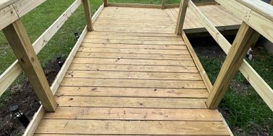 Wood wheelchair ramp