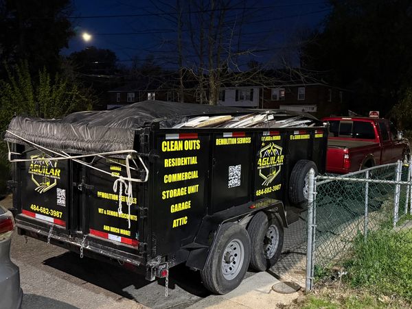 Aguilar Construction & Junk Removal performing a house clean out in Delaware County PA.(Chester PA)