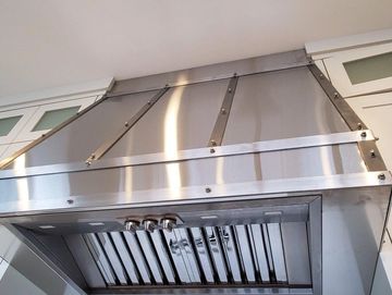 Custom Stainless Steel Hood Shroud Residential Install Fabrication Okanagan Stainless Steel Kelowna