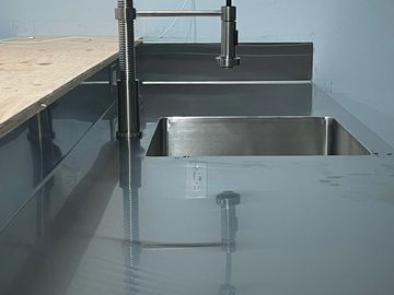 Custom Fabricated Stainless steel wet bar/countertop with sink