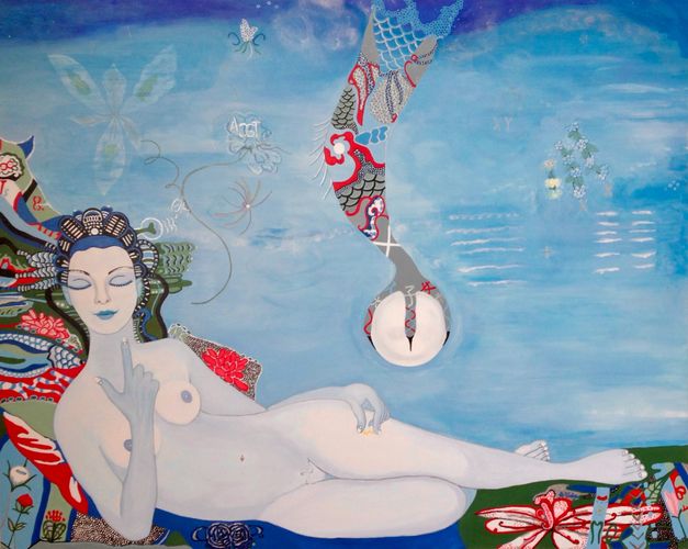 Odalisque by Anne Wolfe, Artist, acrylic painting, 60" x 40", original art
