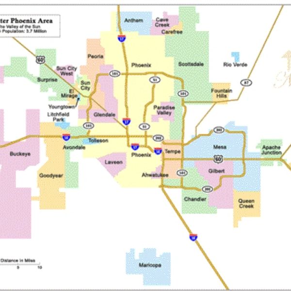 Map showing Able Tree Care’s Phoenix